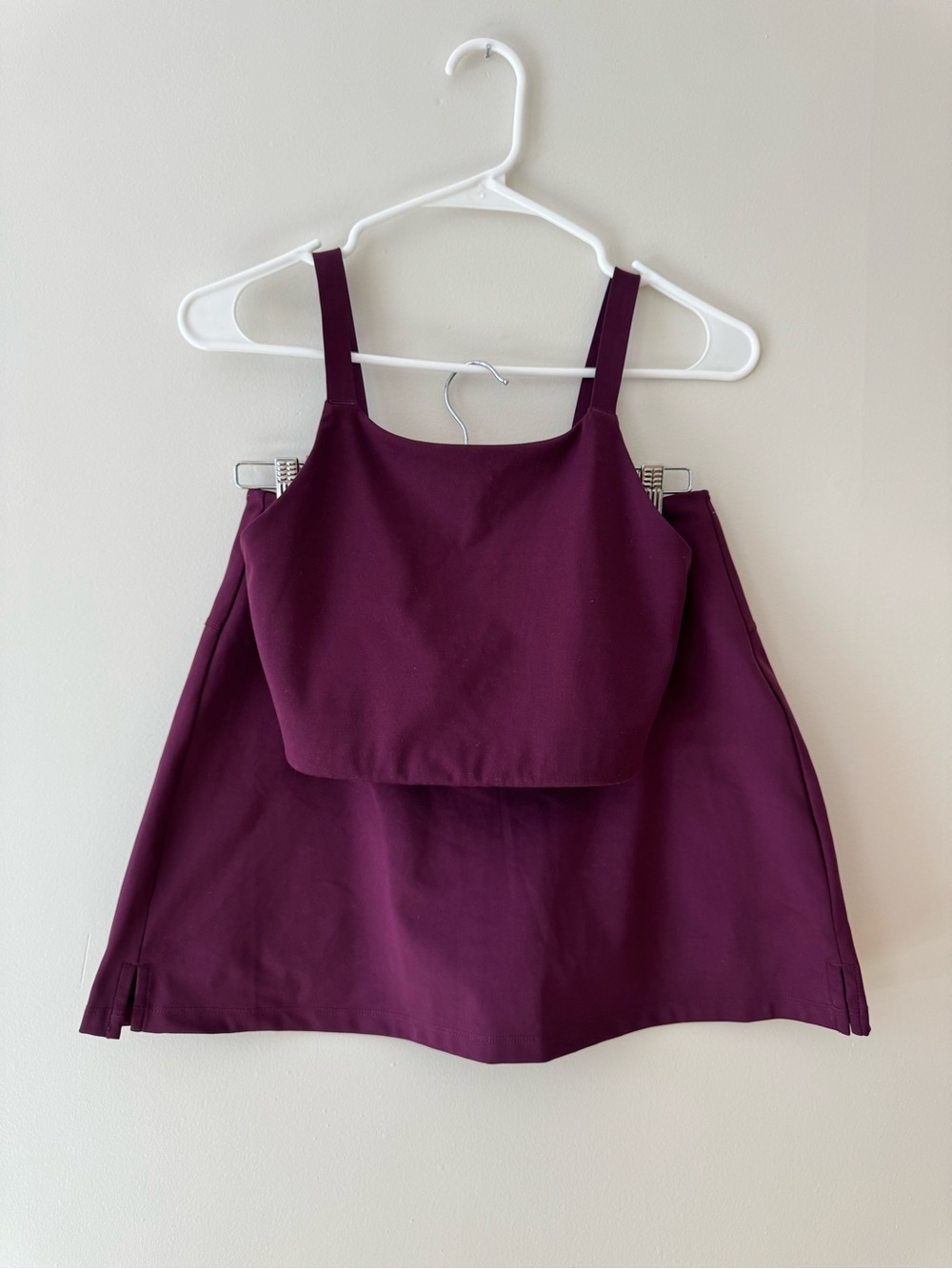 GIRLFRIEND COLLECTIVE Plum Skort Set S/M - Picture 2 of 16